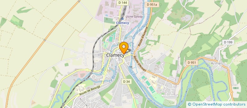 localisation de l'entreprise MONSIEUR JEROME ROZEREUIL à CLAMECY
