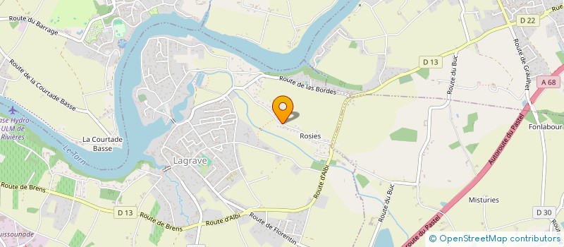 localisation de l'entreprise MONSIEUR JEROME SALANHAC  LAGRAVE