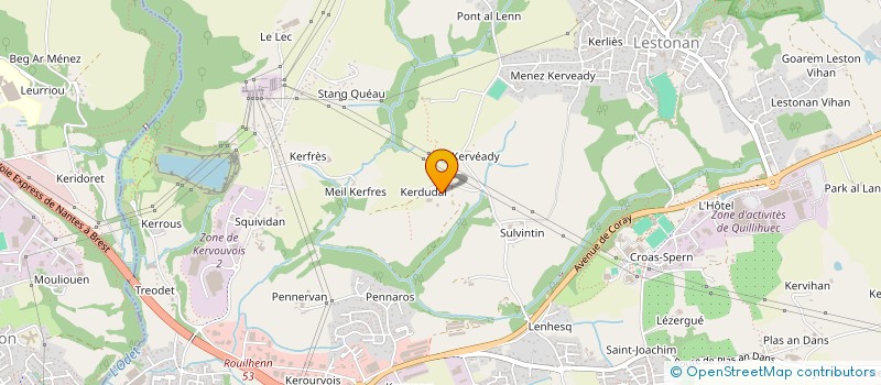 localisation de l'entreprise MONSIEUR JEROME SALAUN  ERGUE GABERIC