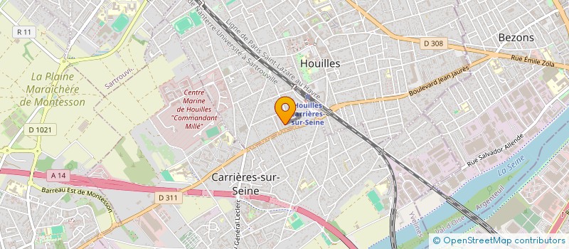 localisation de l'entreprise MONSIEUR JEROME SAVIN  HOUILLES