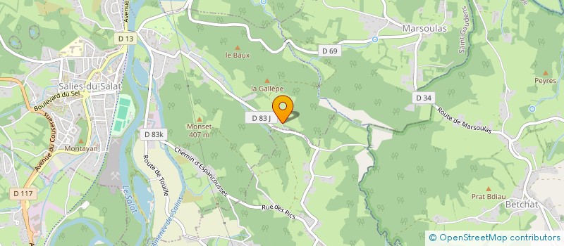 localisation de l'entreprise MONSIEUR JEROME SCUDIERO  SALIES-DU-SALAT