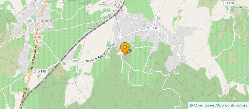 localisation de l'entreprise MONSIEUR JEROME THERON  VENEJAN