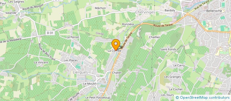 localisation de l'entreprise MONSIEUR JEROME THOMAS  PORTE DES PIERRES DOREES