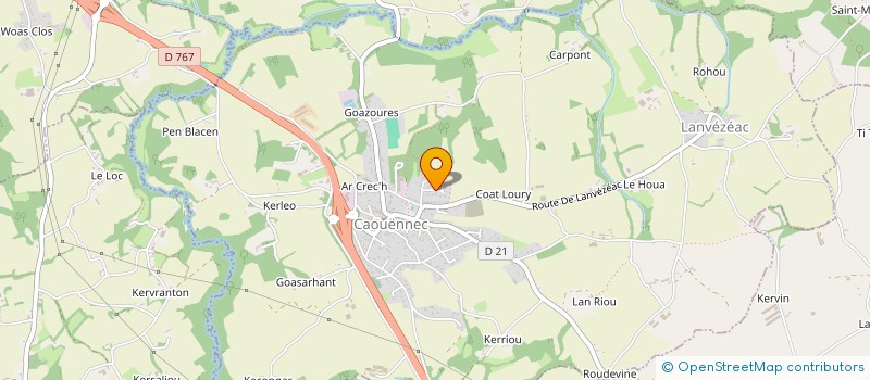 localisation de l'entreprise MONSIEUR JEROME TILLY  CAOUENNEC-LANVEZEAC