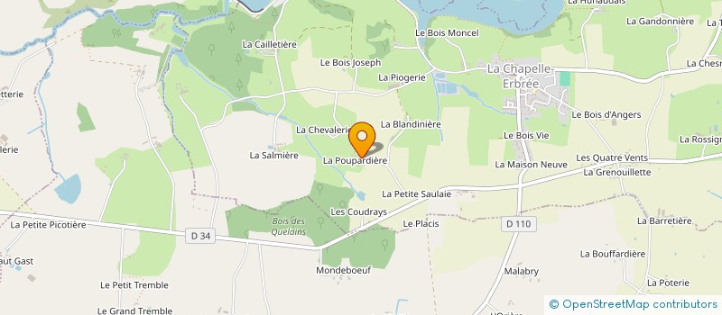 localisation de l'entreprise MONSIEUR JEROME TOURTIER  LA CHAPELLE-ERBREE