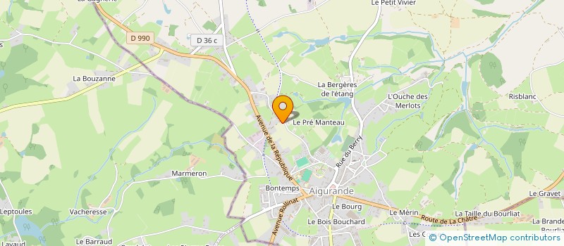 localisation de l'entreprise MONSIEUR JEROME TRIBET à AIGURANDE