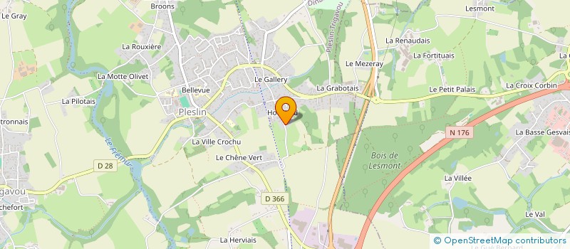 localisation de l'entreprise MONSIEUR JEROME TROCHET à PLESLIN-TRIGAVOU