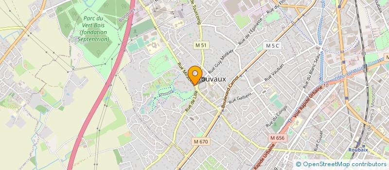 localisation de l'entreprise MONSIEUR JEROME VANHOUTTE  MOUVAUX