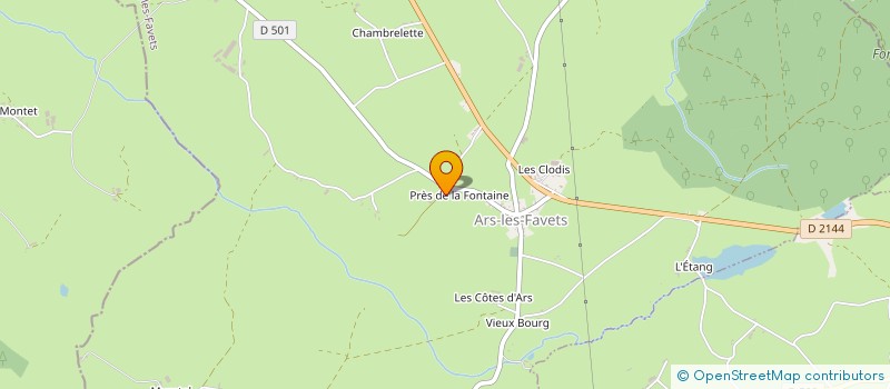 localisation de l'entreprise MONSIEUR JEROME VELLARD  ARS-LES-FAVETS