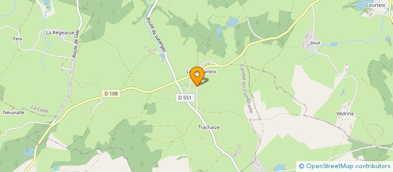 localisation de l'entreprise MONSIEUR JEROME VERDEAUX  CONDAT-EN-COMBRAILLE