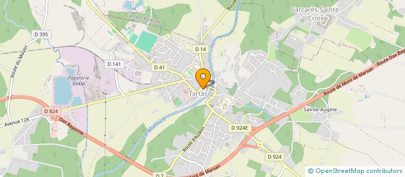 localisation de l'entreprise MONSIEUR JEROME VERDUZIER  TARTAS