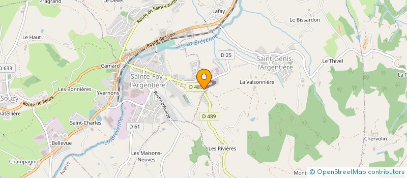 localisation de l'entreprise MONSIEUR JEROME VERRIERE  SAINTE-FOY-L'ARGENTIERE