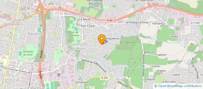 localisation de l'entreprise MONSIEUR JEROME VICAIRE  ARTIGUES-PRES-BORDEAUX