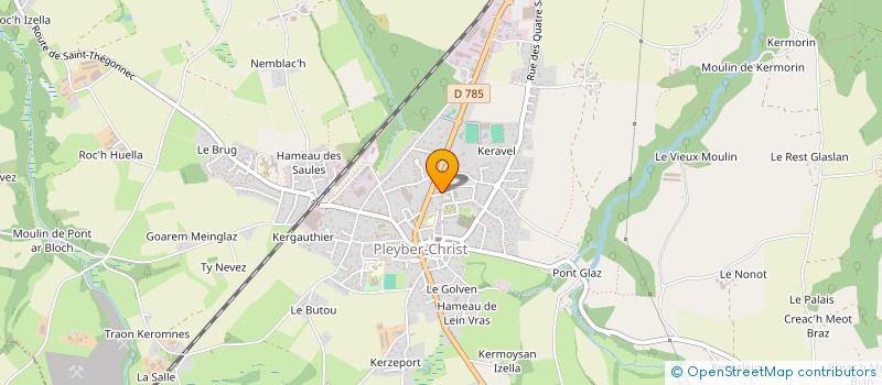localisation de l'entreprise MONSIEUR JEROME VISDELOUP  PLEYBER-CHRIST