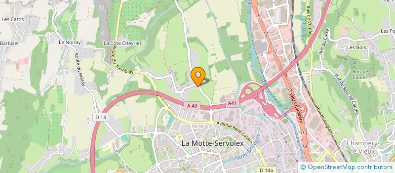 localisation de l'entreprise MONSIEUR JEROME VISEUX  LA MOTTE-SERVOLEX