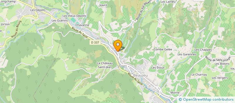 localisation de l'entreprise MONSIEUR JESSIME REBBACHE  BEAUJEU