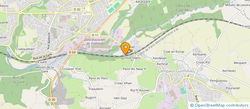 localisation de l'entreprise MONSIEUR JESSY CAPLOT  LAMPAUL-GUIMILIAU