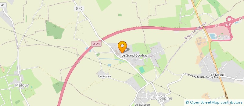 localisation de l'entreprise MONSIEUR JESSY CHARETIERS  COURBEPINE