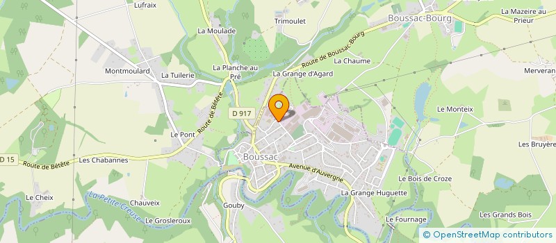 localisation de l'entreprise MONSIEUR JESSY DOUGE à BOUSSAC