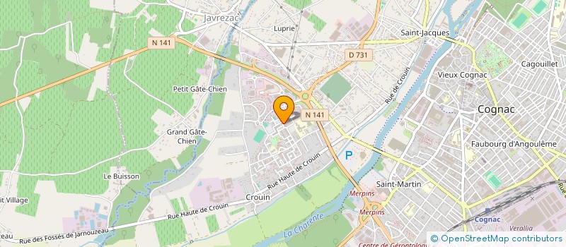 localisation de l'entreprise MONSIEUR JESSY GERVAIS à COGNAC