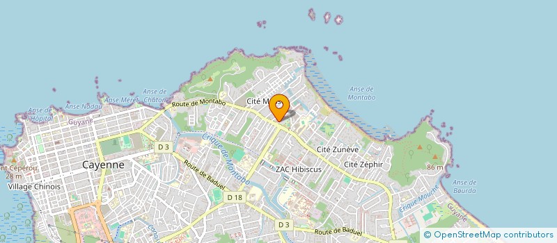 localisation de l'entreprise MONSIEUR JESSY MIRANDE  CAYENNE