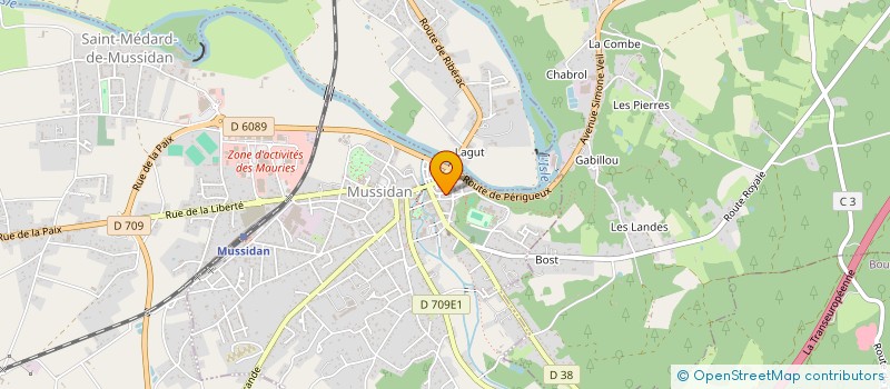 localisation de l'entreprise MONSIEUR JESSY VEILLON  MUSSIDAN