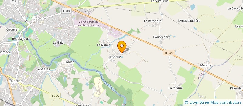 localisation de l'entreprise MONSIEUR JHON BRISSON à GETIGNE