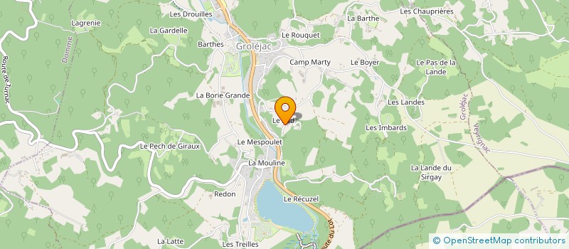 localisation de l'entreprise MONSIEUR JIBRIL ALBERICI  GROLEJAC