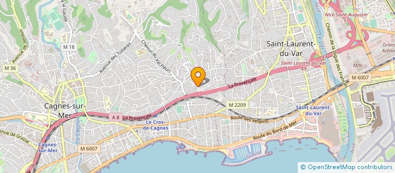 localisation de l'entreprise MONSIEUR JILALI EL HOUFATI à CAGNES SUR MER
