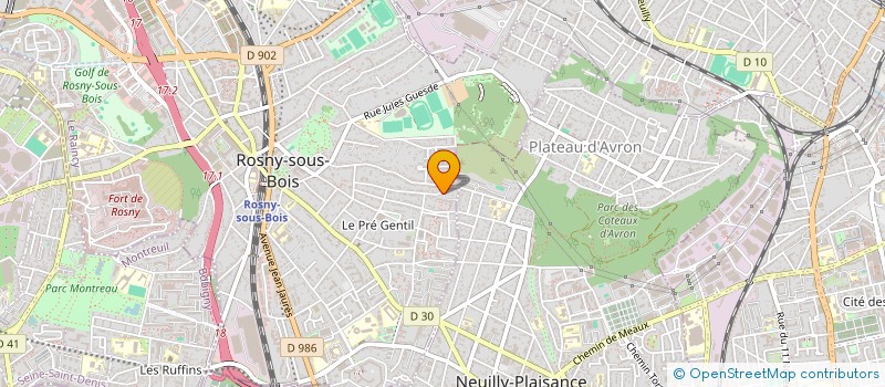 localisation de l'entreprise MONSIEUR JILALI KHOURASSANI à ROSNY-SOUS-BOIS