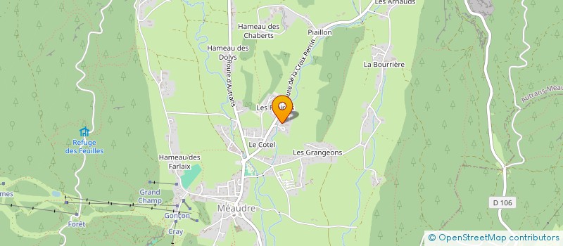 localisation de l'entreprise MONSIEUR JILLIAN MENEAU  AUTRANS-MEAUDRE EN VERCORS