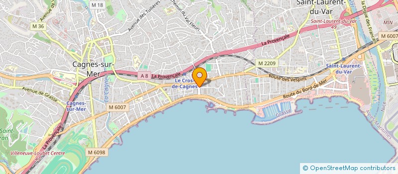 localisation de l'entreprise MONSIEUR JIM BUHLER à CAGNES-SUR-MER