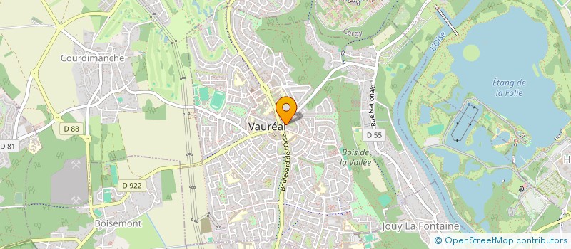 localisation de l'entreprise MONSIEUR JIM TOUSSAINT  VAUREAL