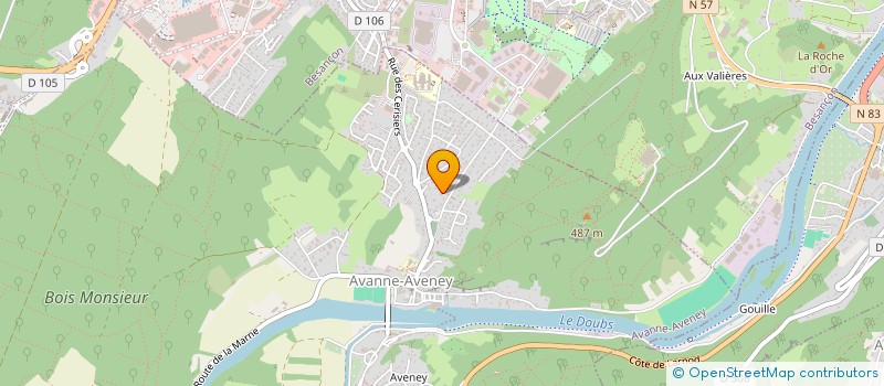 localisation de l'entreprise MONSIEUR JIMMY DESCHAMPS  AVANNE-AVENEY