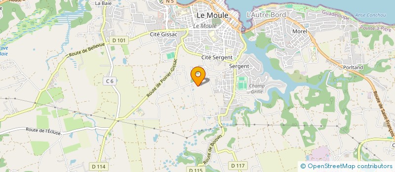 localisation de l'entreprise MONSIEUR JIMMY DUCHANT à LE MOULE