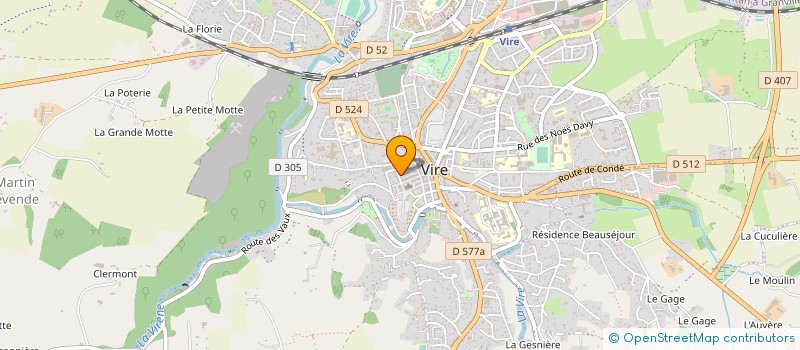 localisation de l'entreprise MONSIEUR JIMMY LARUE  VIRE-NORMANDIE