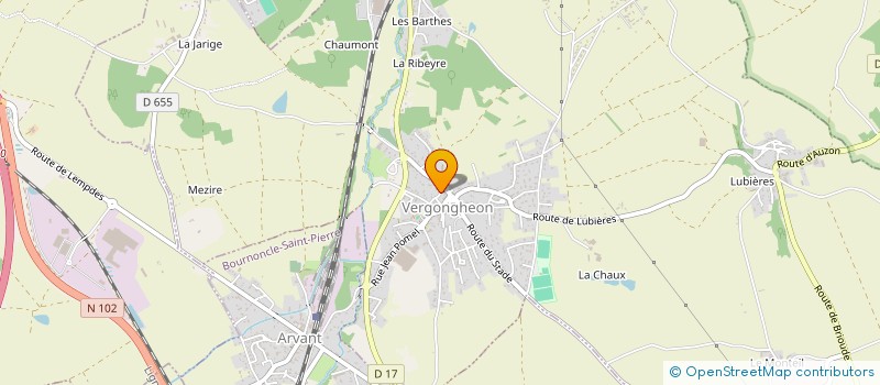 localisation de l'entreprise MONSIEUR JIMMY LAVALLARD  VERGONGHEON