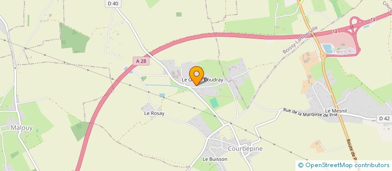 localisation de l'entreprise MONSIEUR JIMMY LEFORT  COURBEPINE