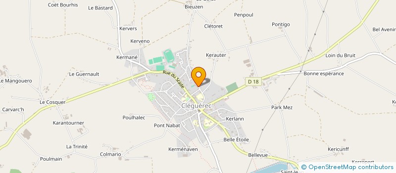 localisation de l'entreprise MONSIEUR JIMMY MARSAC  CLEGUEREC