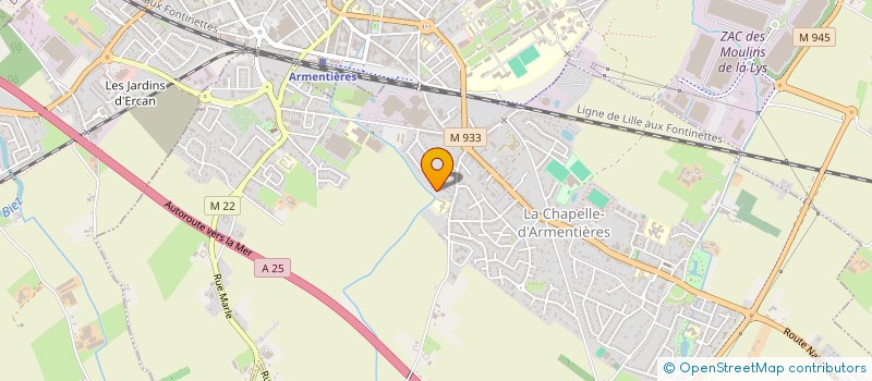 localisation de l'entreprise MONSIEUR JIMMY MILLIOT à LA CHAPELLE-D'ARMENTIERES