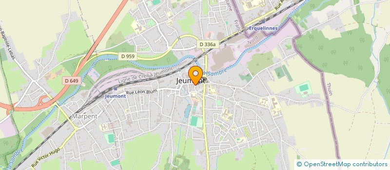 localisation de l'entreprise MONSIEUR JIMMY OGER  JEUMONT