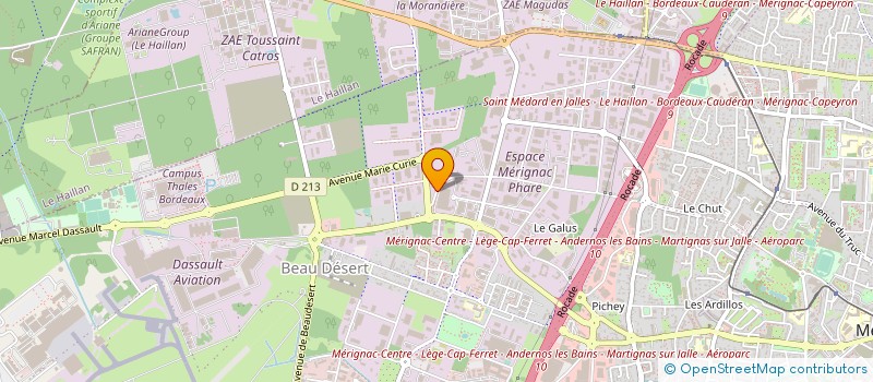 localisation de l'entreprise MONSIEUR JIMMY ROCHE  MERIGNAC