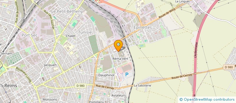 localisation de l'entreprise MONSIEUR JIMMY VAN DE WOESTYNE  REIMS