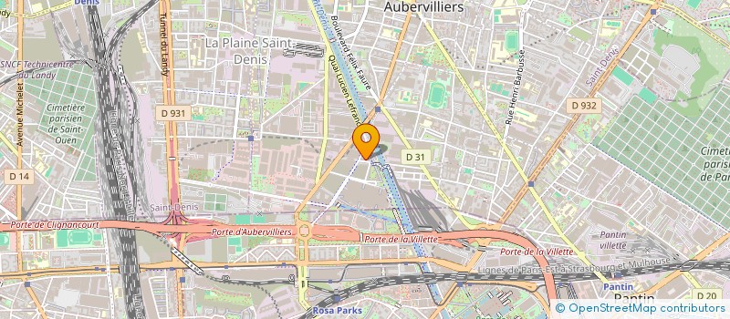 localisation de l'entreprise MONSIEUR JINLIAN ZHANG  AUBERVILLIERS