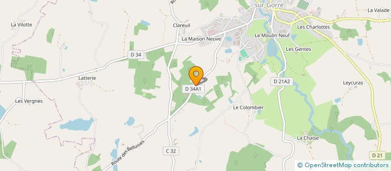 localisation de l'entreprise MONSIEUR JOACHIM PHILIPS  SAINT-LAURENT-SUR-GORRE