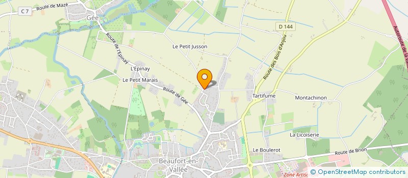 localisation de l'entreprise MONSIEUR JOAN CHARTIER  BEAUFORT-EN-ANJOU