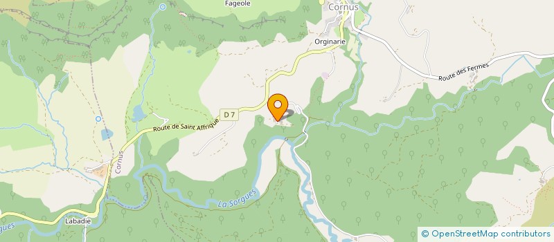 localisation de l'entreprise MONSIEUR JOANN FABREGUETTES  CORNUS