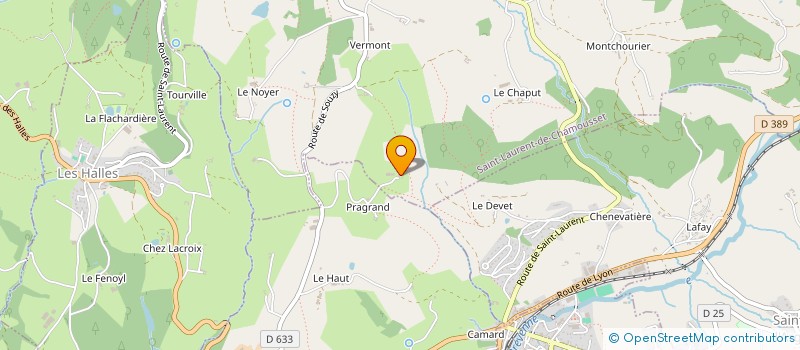 localisation de l'entreprise MONSIEUR JOANNES BRUAS  SAINT-LAURENT-DE-CHAMOUSSET