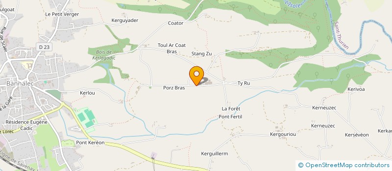 localisation de l'entreprise MONSIEUR JOANNES KOK  BANNALEC