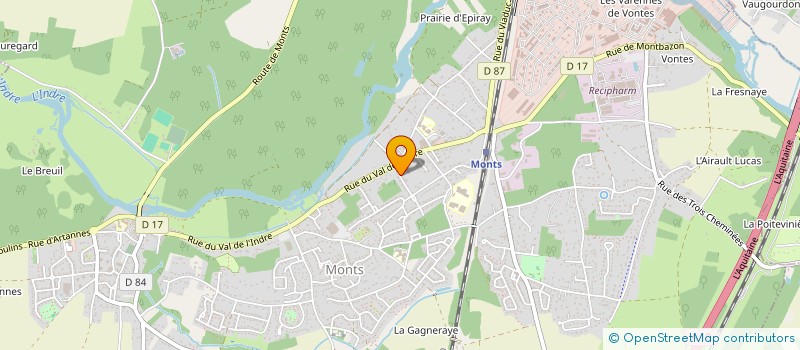 localisation de l'entreprise MONSIEUR JOANNES PIEDBOEUF  MONTS